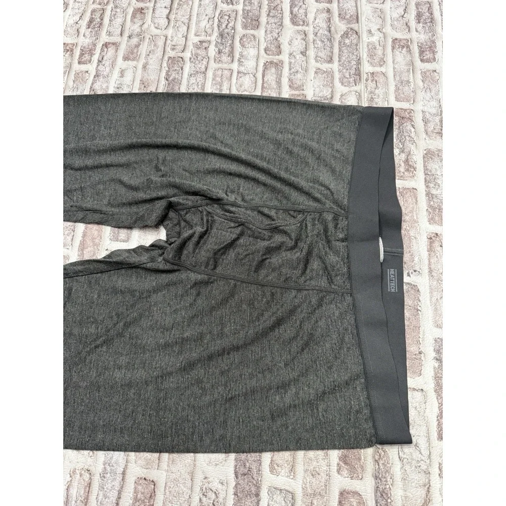 Uniqlo Heattech Men's Tights Fleece Lined Base Layer Pants Gray XL
